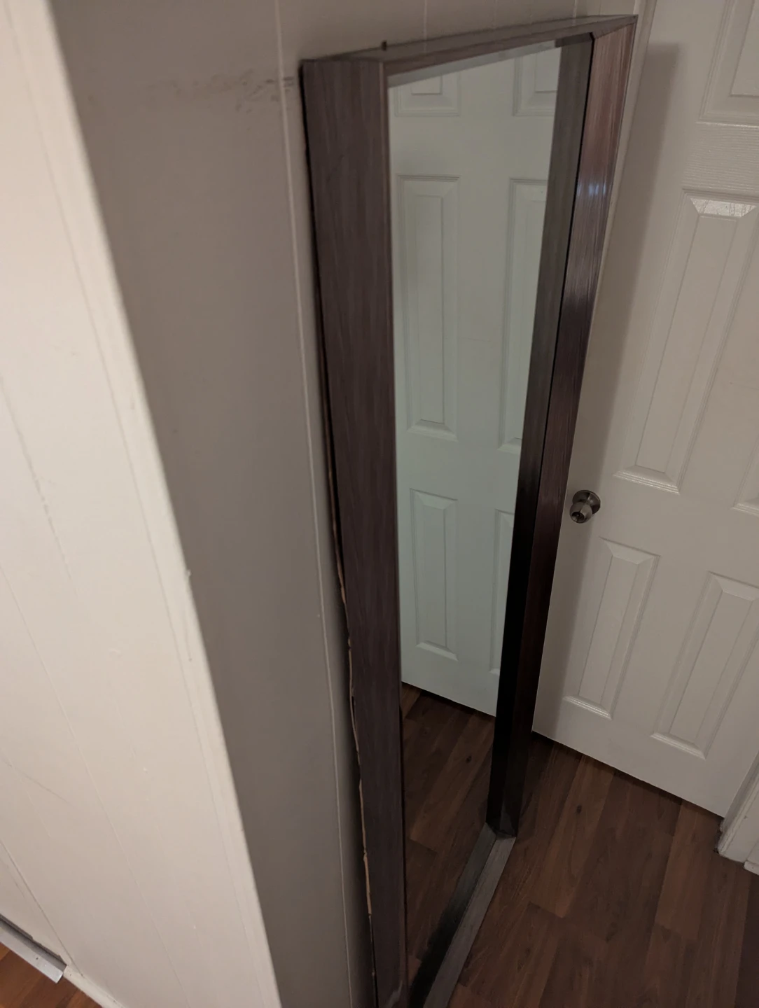 Full Length Mirror with Dark Wood Frame - photo 2