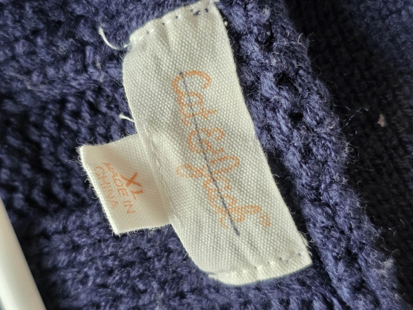 Kids XL - Cat & Jack Blue Cable Knit Cardigan - photo 2