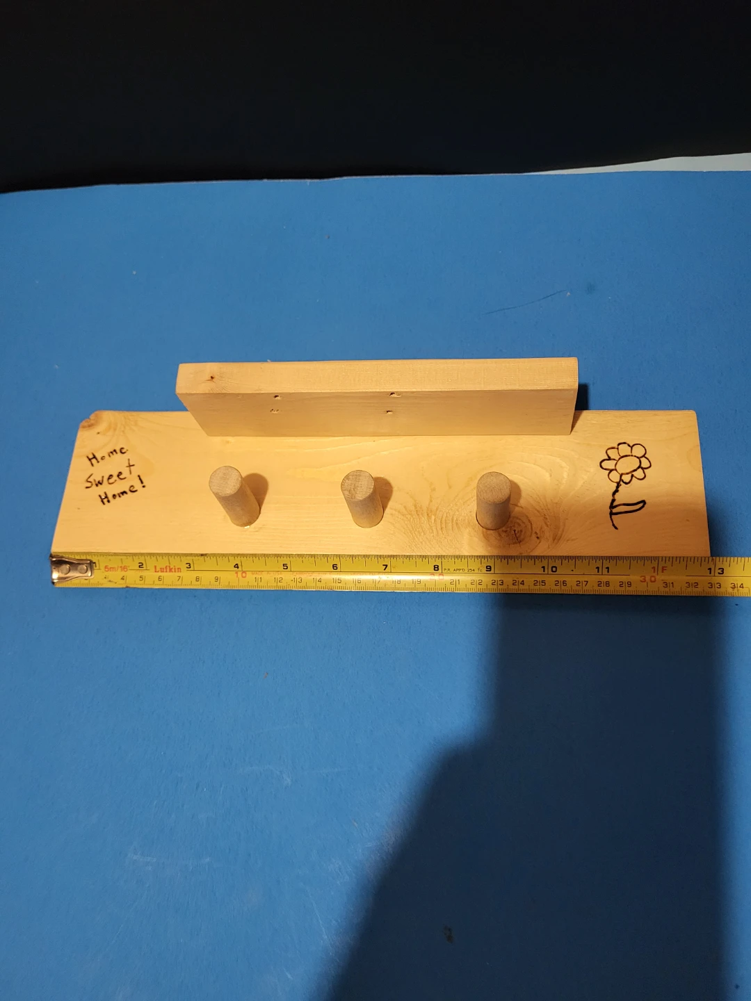 Wooden Wall-Mounted Organizer with Key Hooks - photo 4