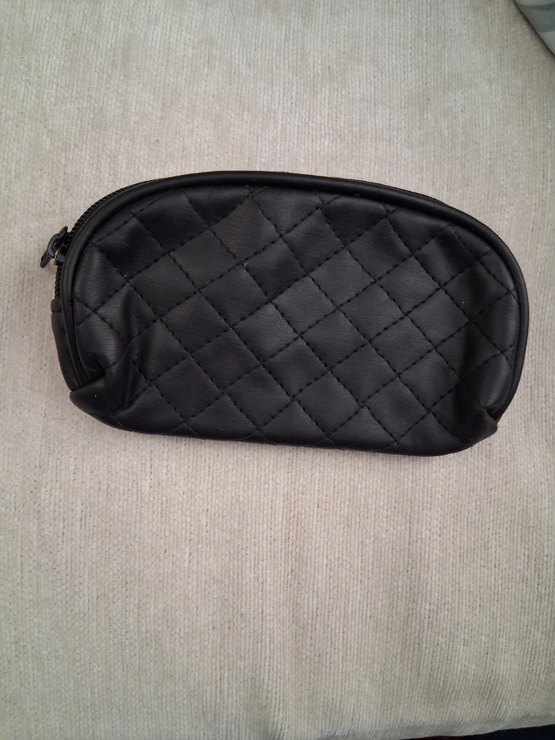 Black Quilted Studded Cosmetic Bag / Purse - photo 2