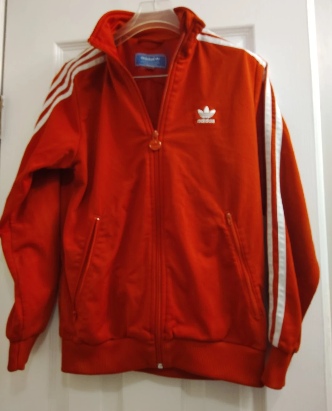 Vintage Adidas Originals Trefoil Track Jacket – Red (Size Large)