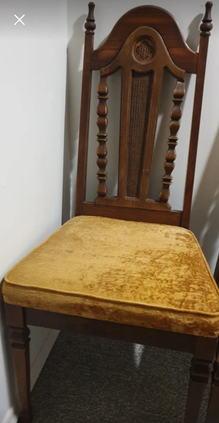 Wooden Dining Chair with Padded Seat