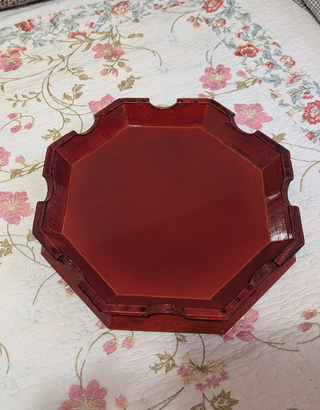Korean Red Decorative Serving Tray