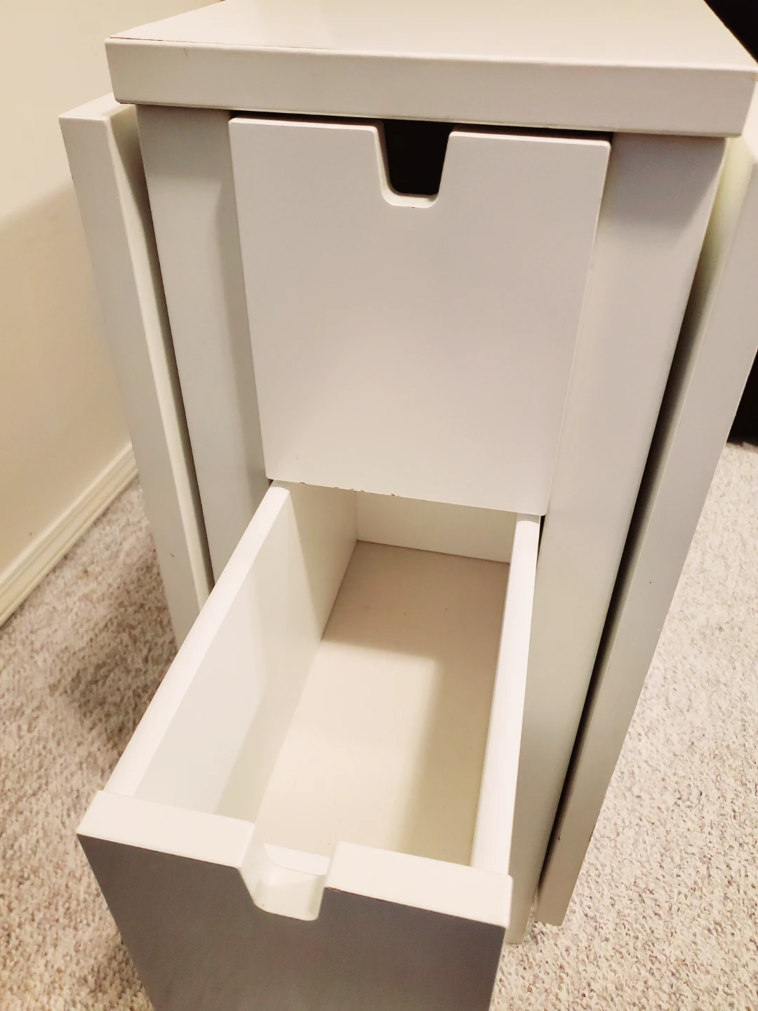 IKEA White Drop-Leaf table with Drawers - photo 3