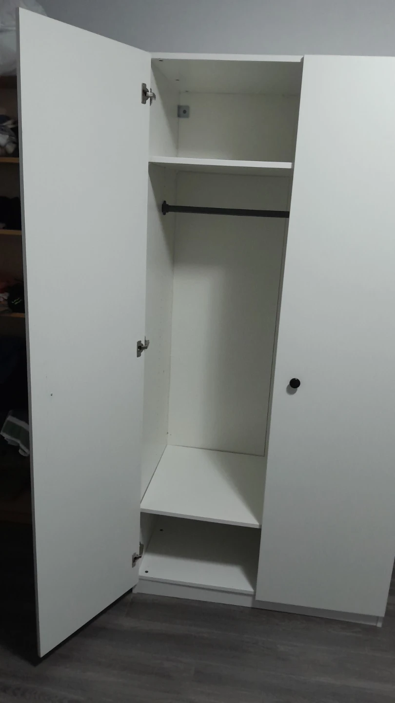 White Two-Door Wardrobe - photo 2
