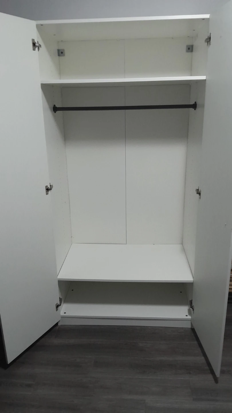 White Two-Door Wardrobe - photo 3