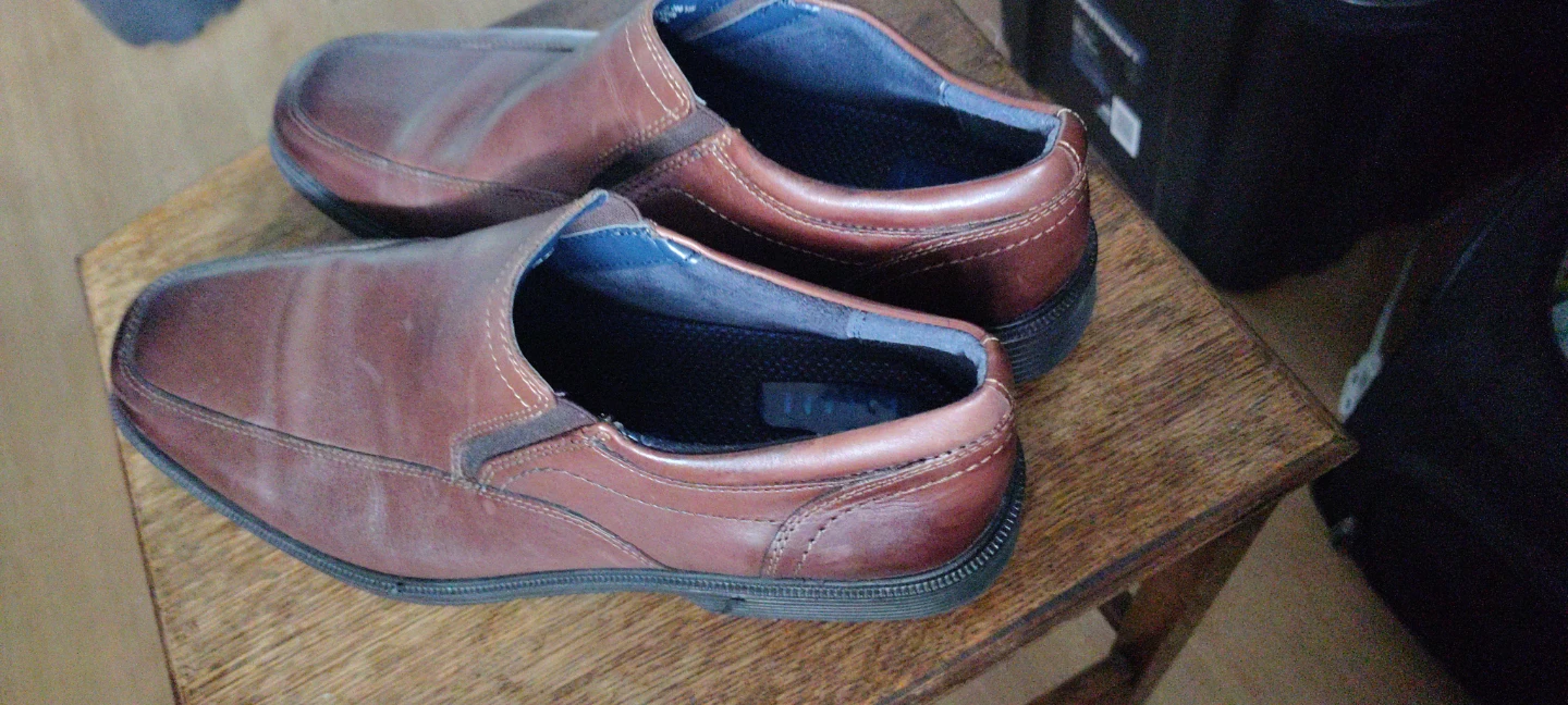 Men's Brown Leather Slip-On Dress Shoes - photo 3