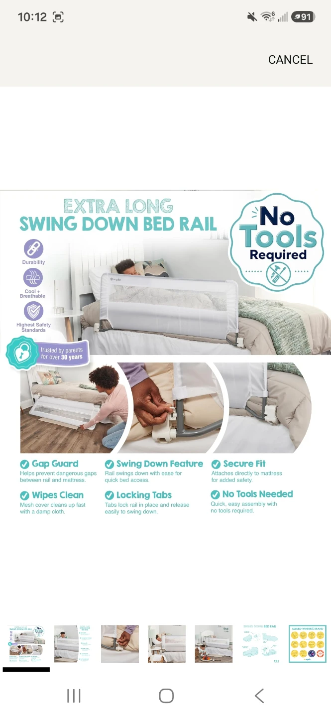 Regalo toddler Long Swing Down Bed Rail - photo 2