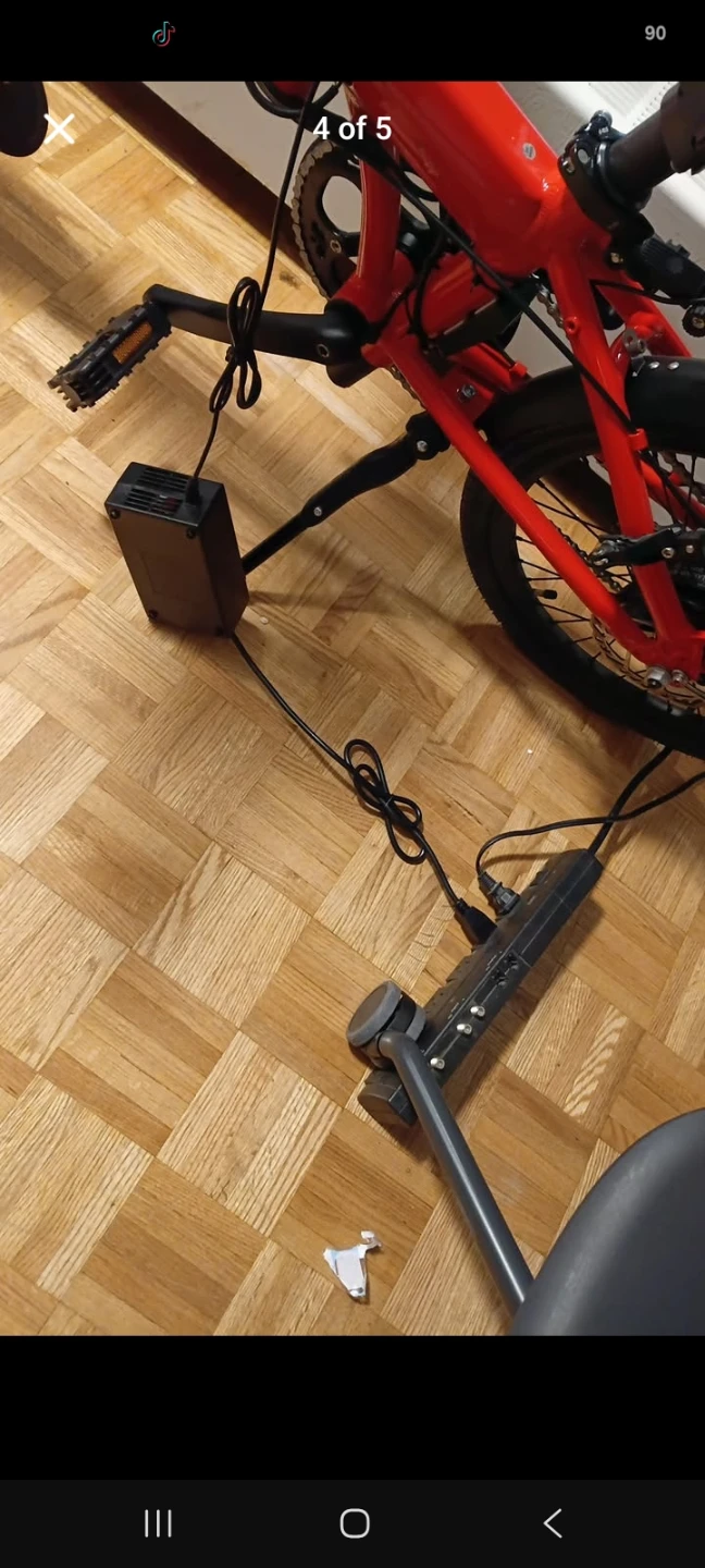 Red EBIKE IN A BOX Folding Electric Bicycle