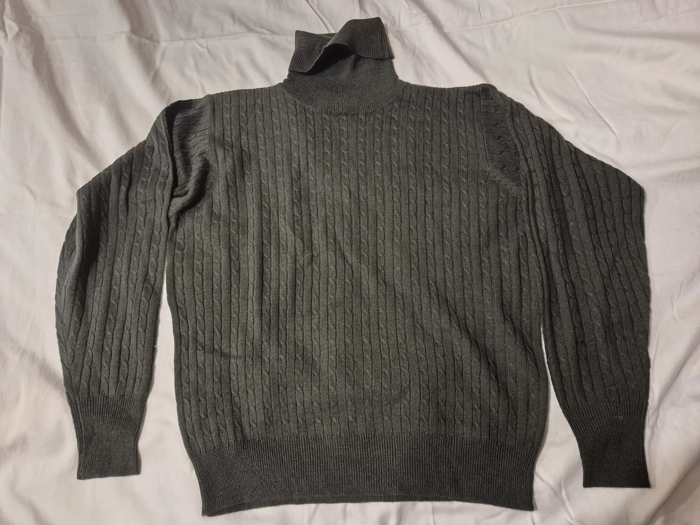 Danier Grey Lambswool Blend Turtleneck Sweater - photo 4