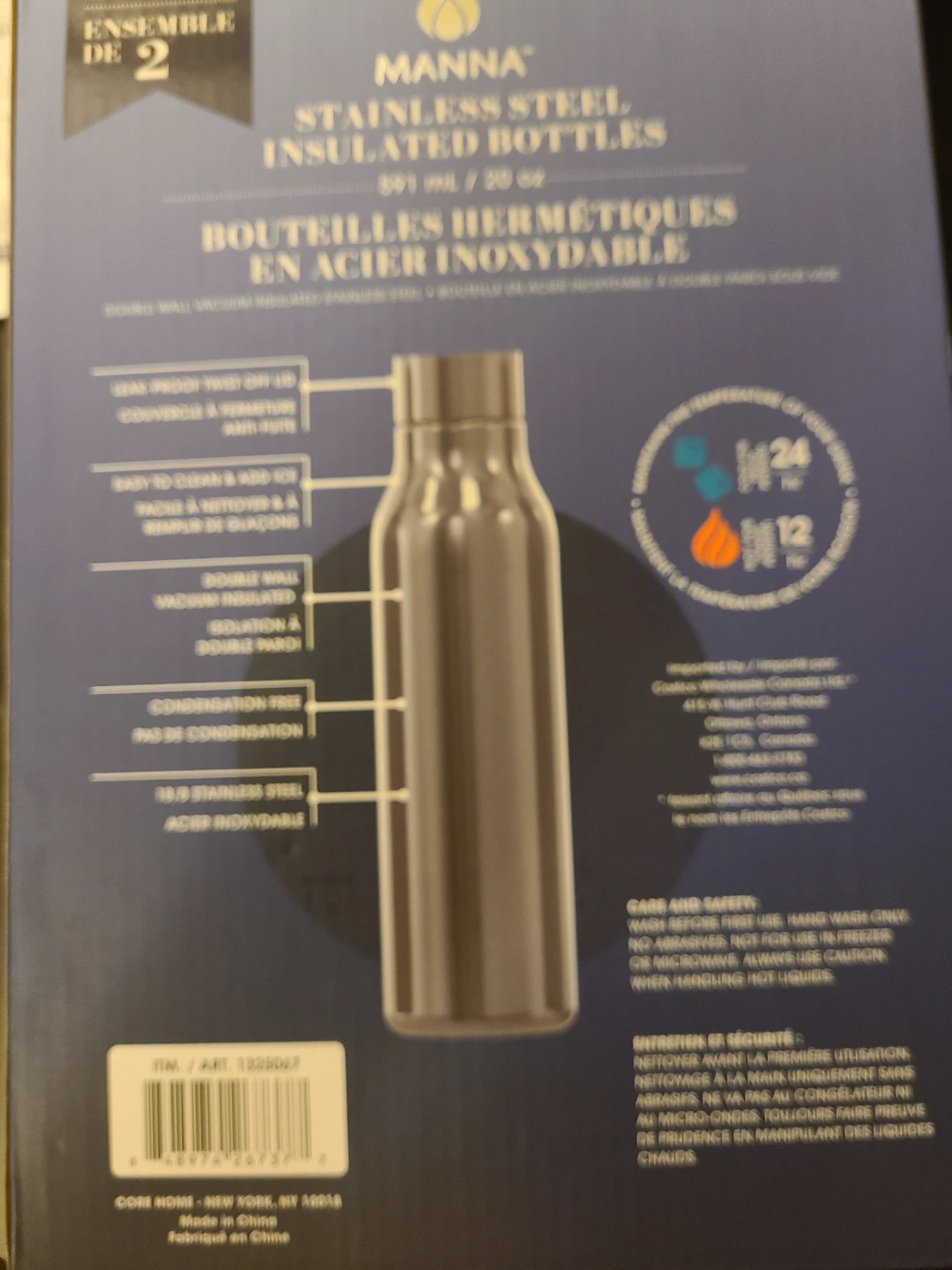 Manna Stainless Steel Insulated Bottles - 2 Pack - photo 2