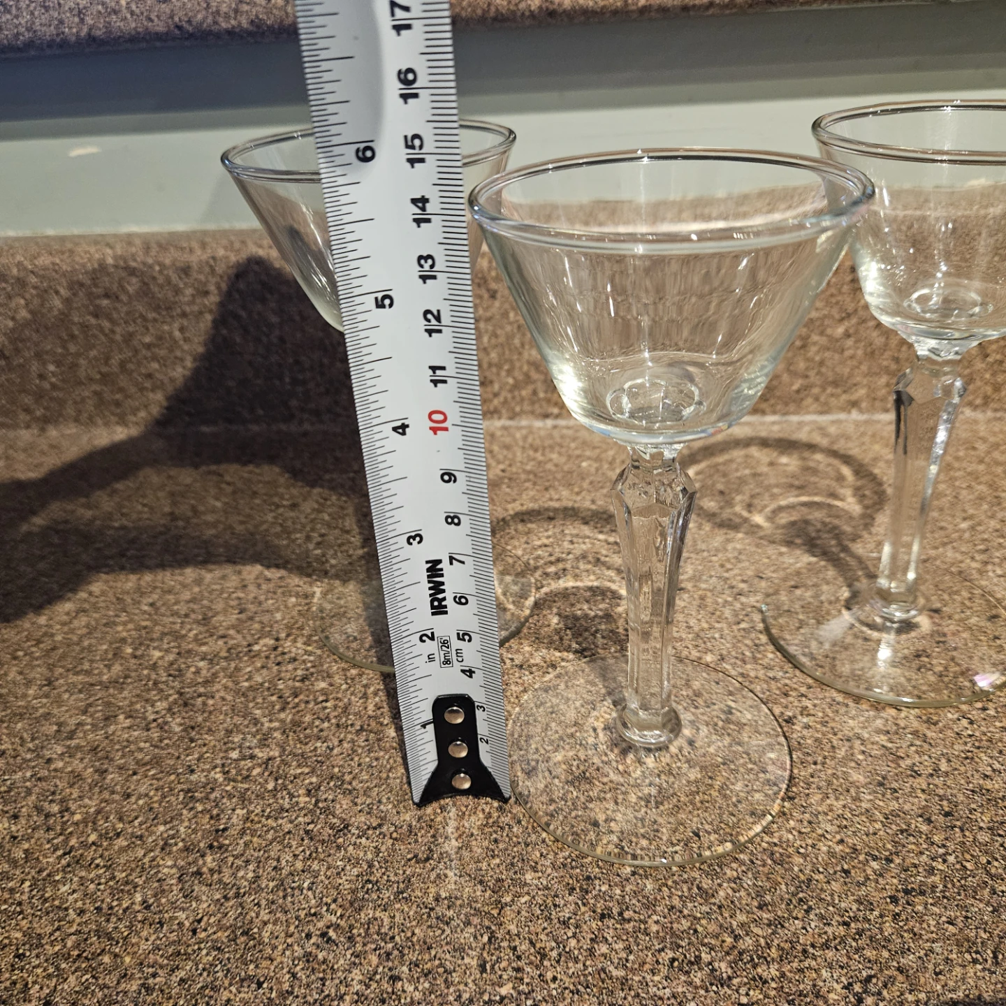 Set of 4 Clear Martini Glasses - photo 2