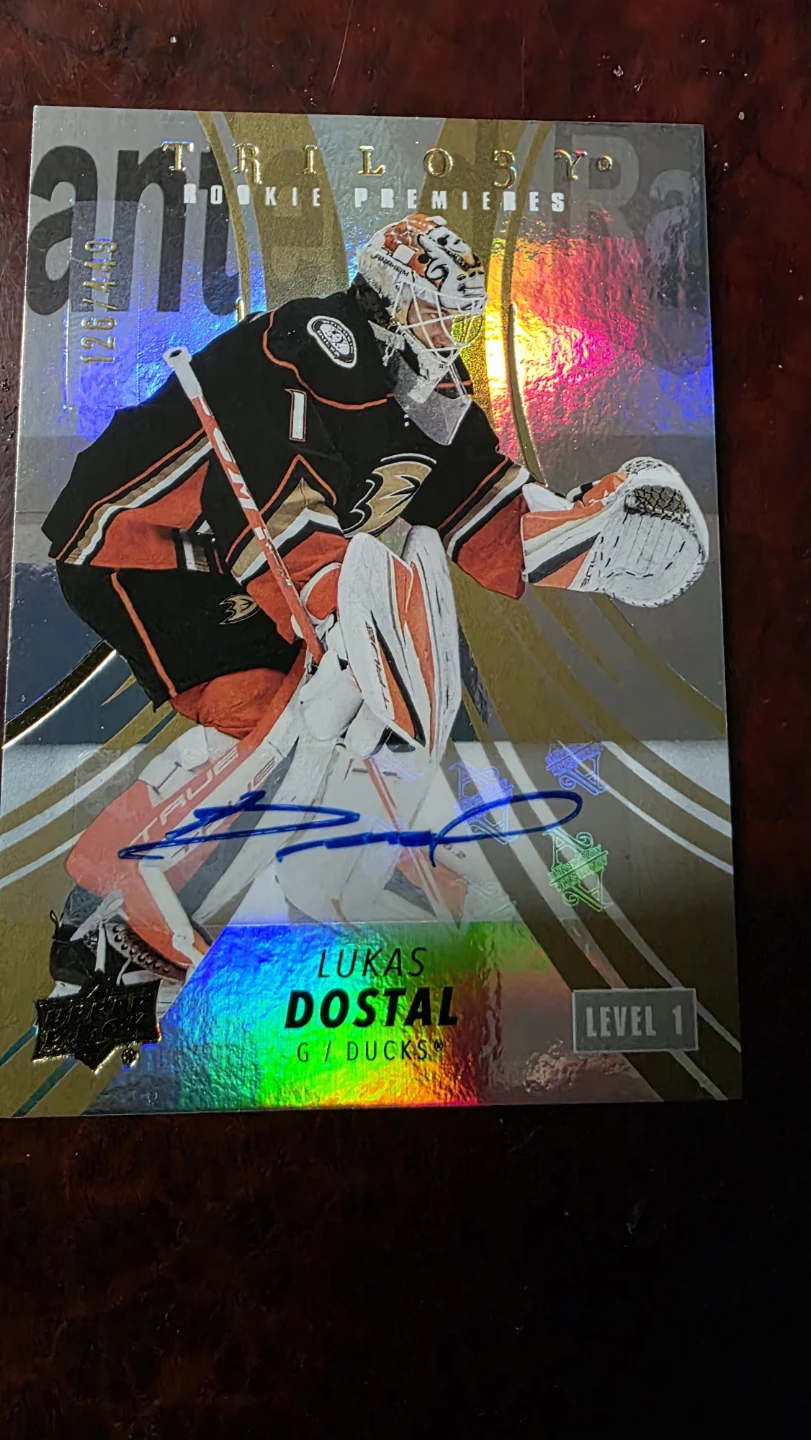 Lukas Dostal Rookie Premiere Hockey Card