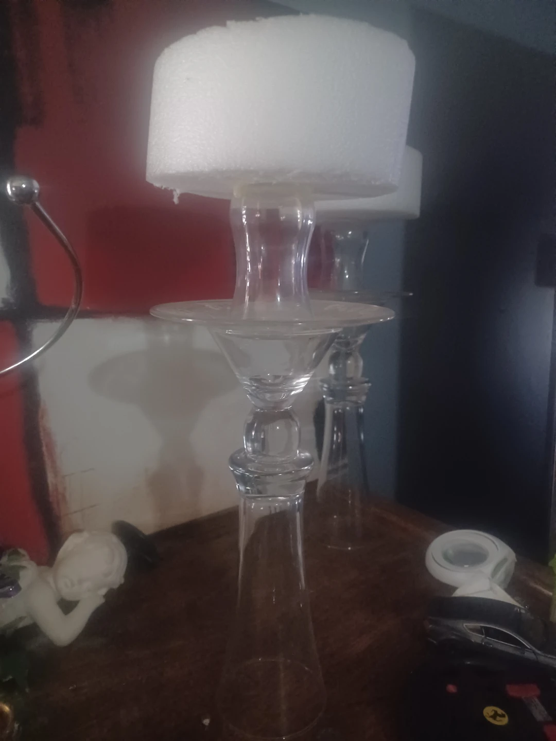 Glass Candlestick Holder - photo 2