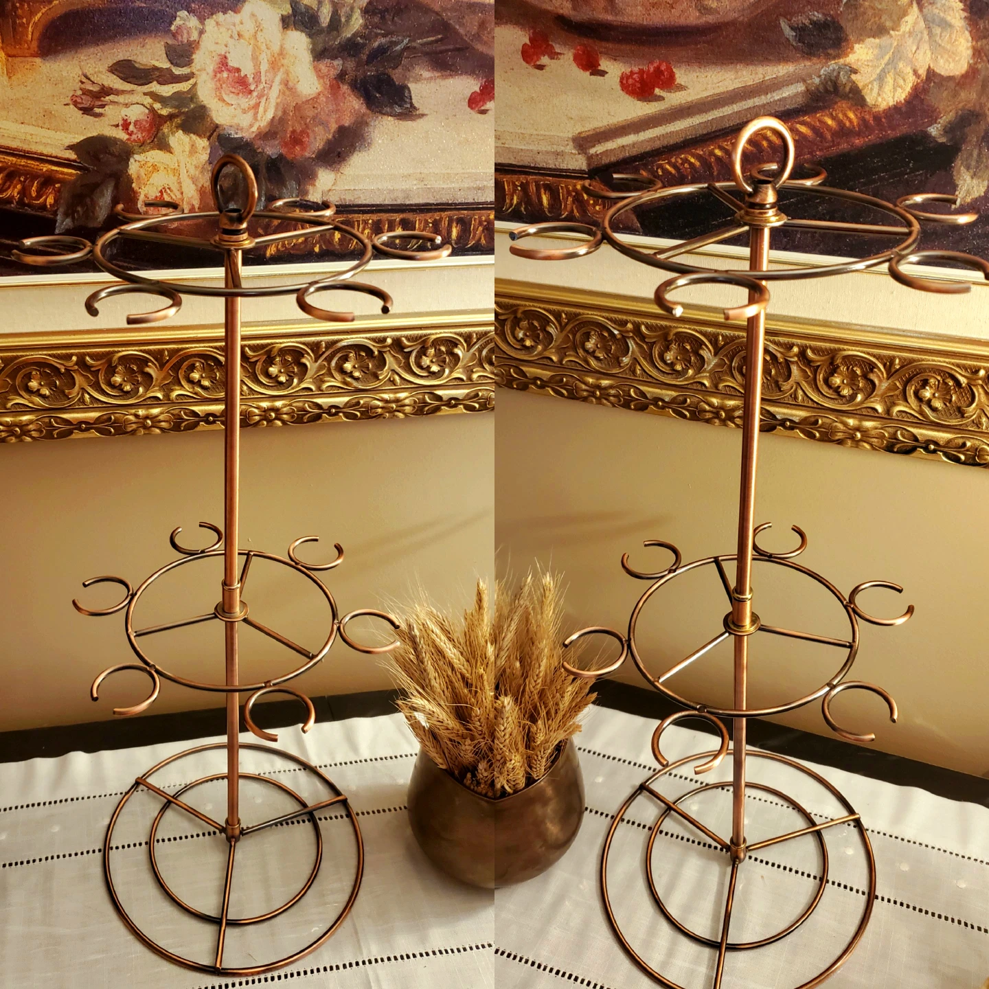 ✳️➡️ 2pcs - GeLive Bronze Tabletop Wine Glass Rack - photo 5