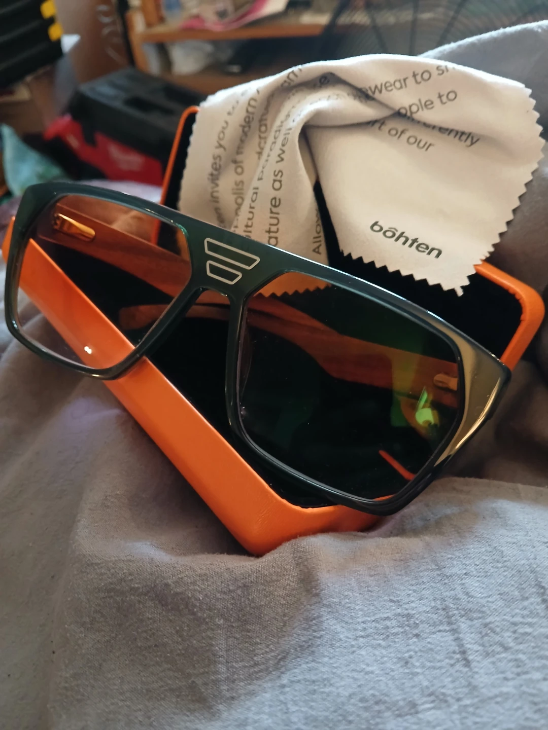 Böhten Sunglasses with Orange Gradient Lenses