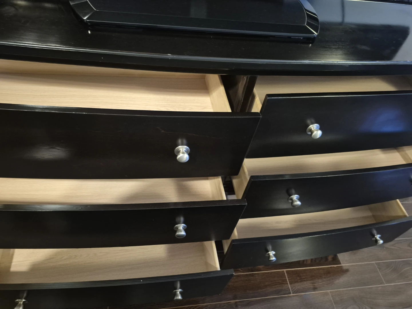 Solid wood Black 6-Drawer Dresser/ TV Stand - photo 2