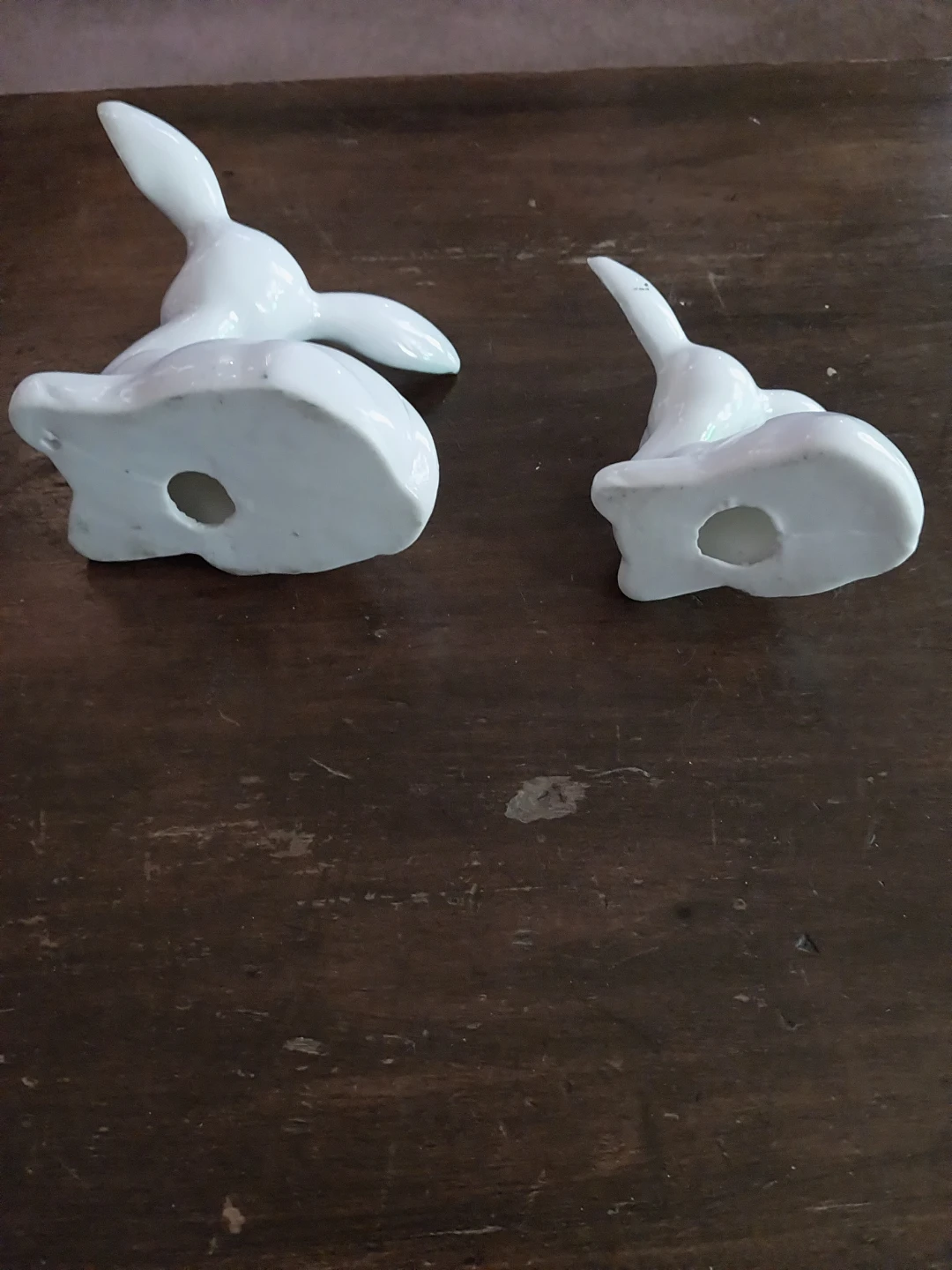 Pair of Ceramic Deer Figurines with Gold Accents - photo 4