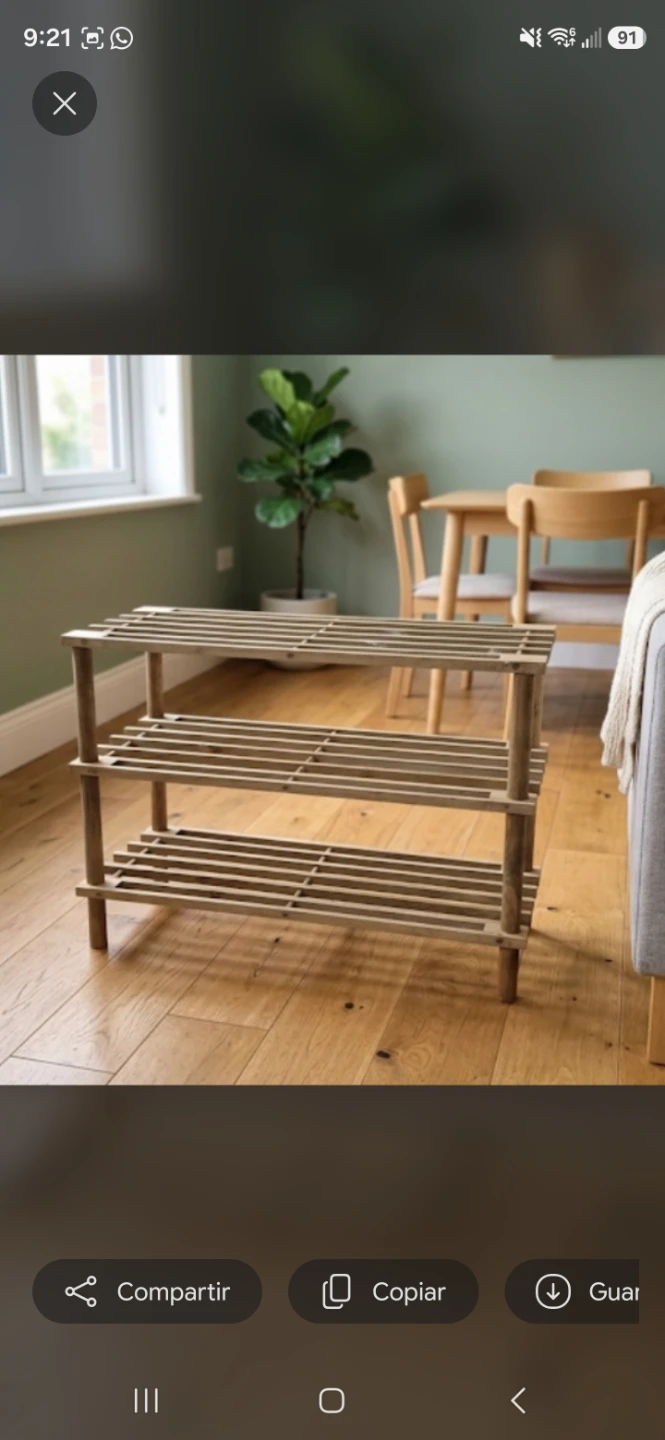 Wooden 3-Tier Shoe Rack