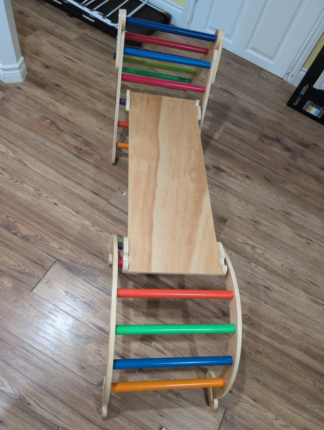 Wooden Pikler Triangle Climber with Slide