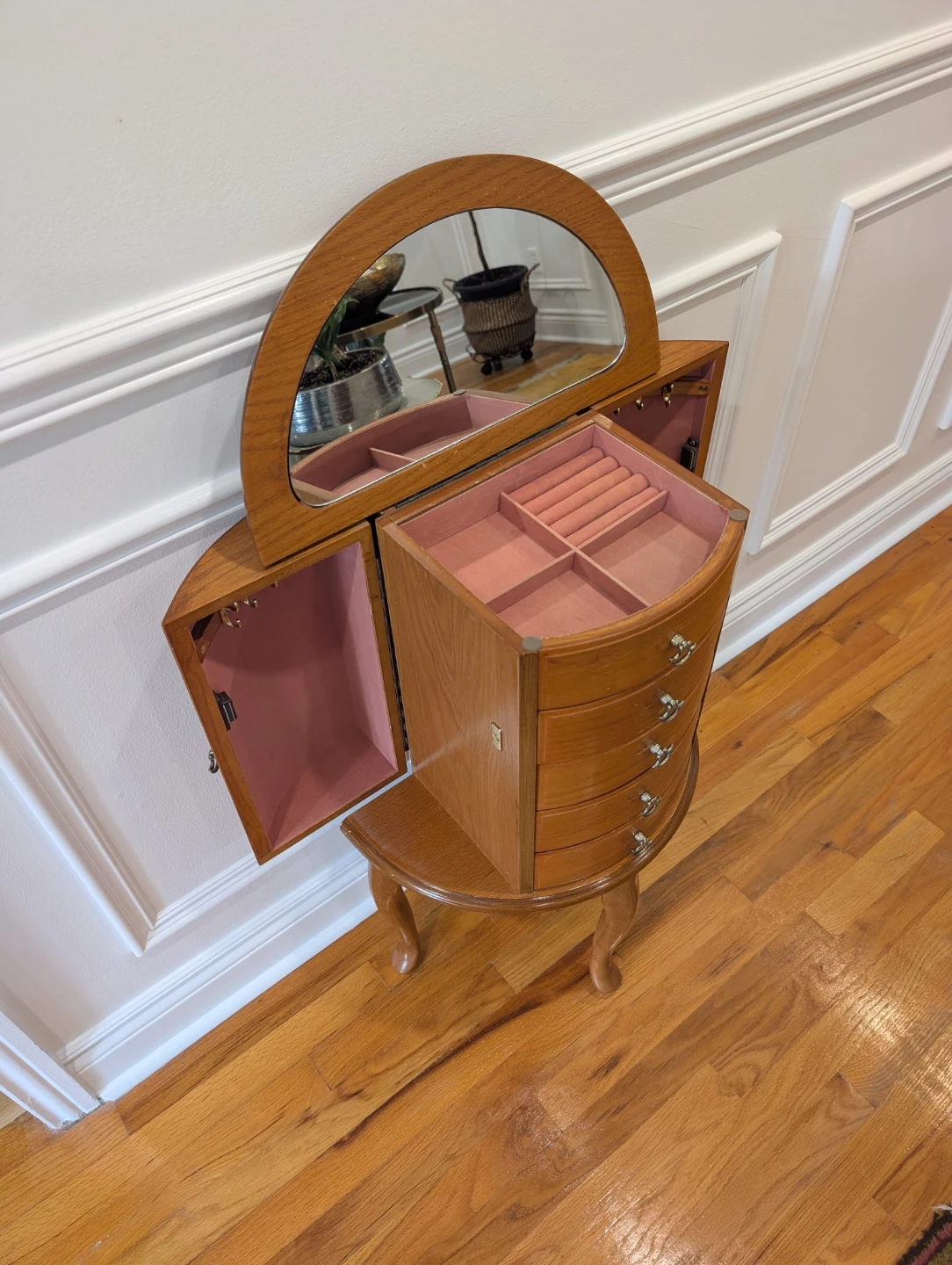 Wooden Jewellery box furniture with Mirror and Drawers - photo 3