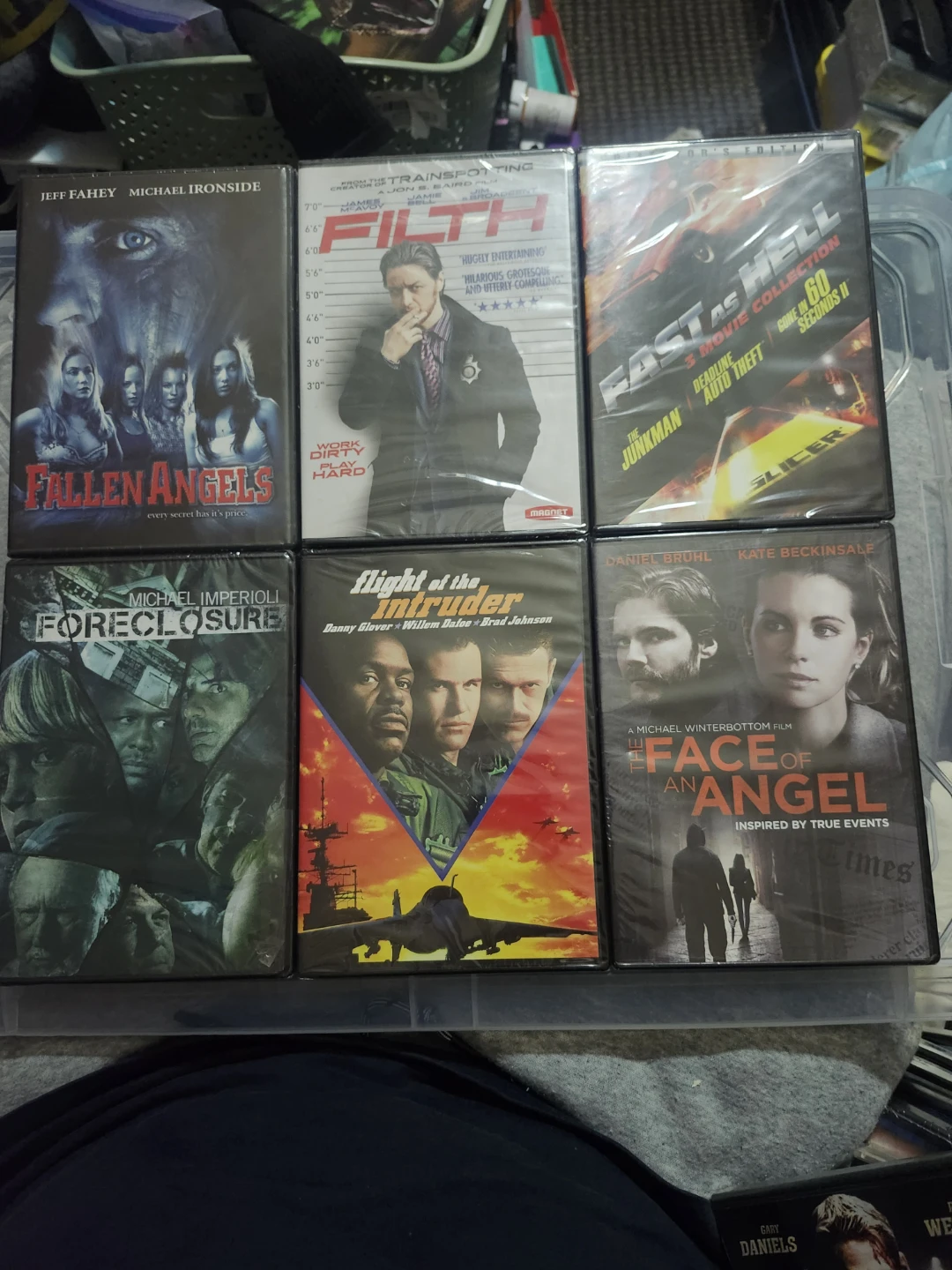 Lot of 6 DVDs: Fallen Angels, Filth, Fast, Flight