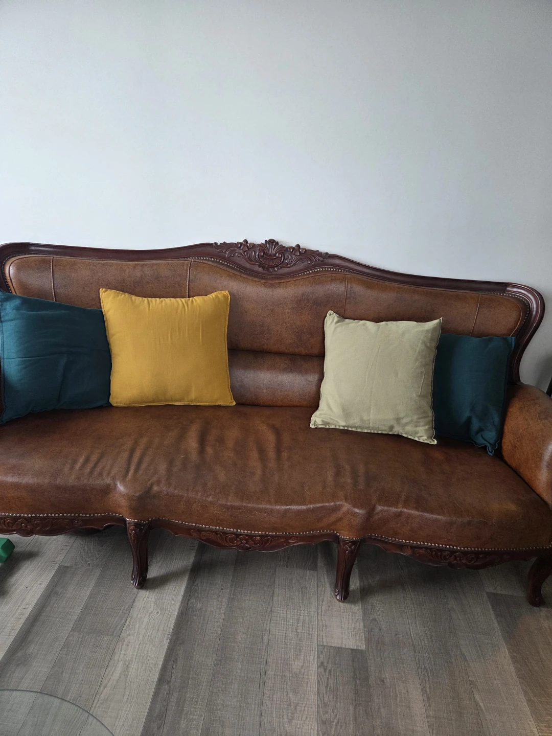 Vintage Brown Leather Sofa