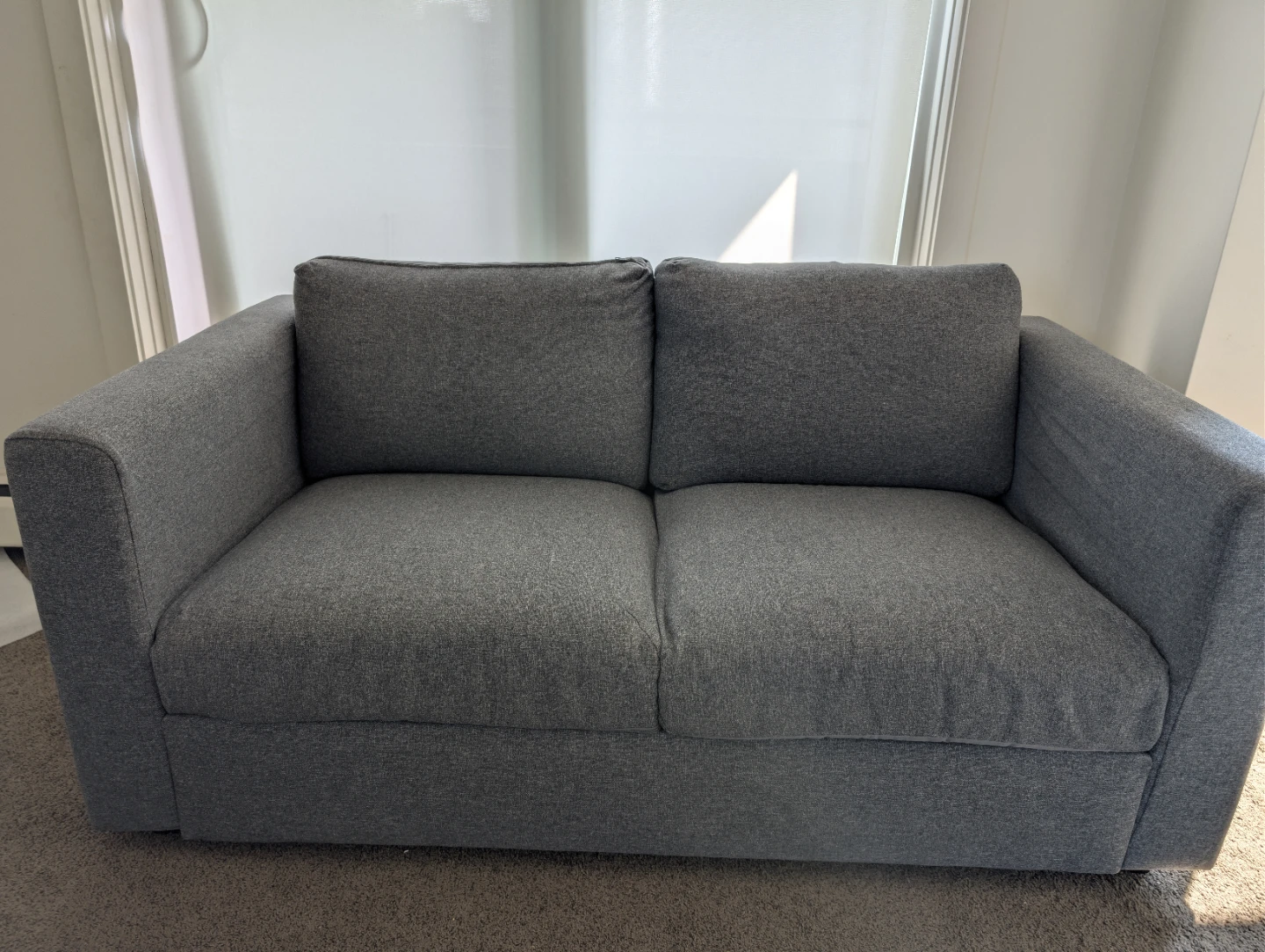 IKEA FINNALA Loveseat, Gunnared medium gray