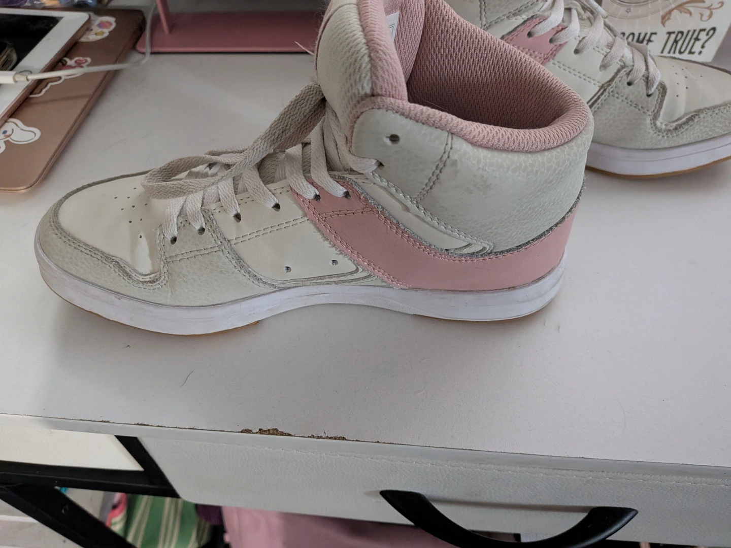 DC Shoes High-Top Sneakers White & Pink - photo 2