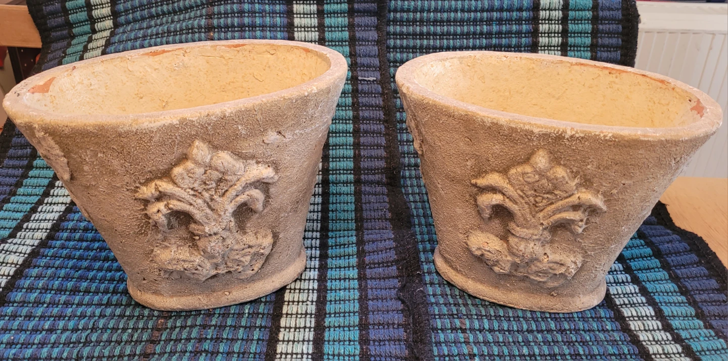 Brand New Pair of Vintage  Terracotta Planters--(sold out!)