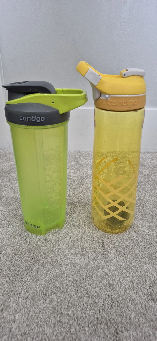 Contigo Water Bottles - Green and Yellow