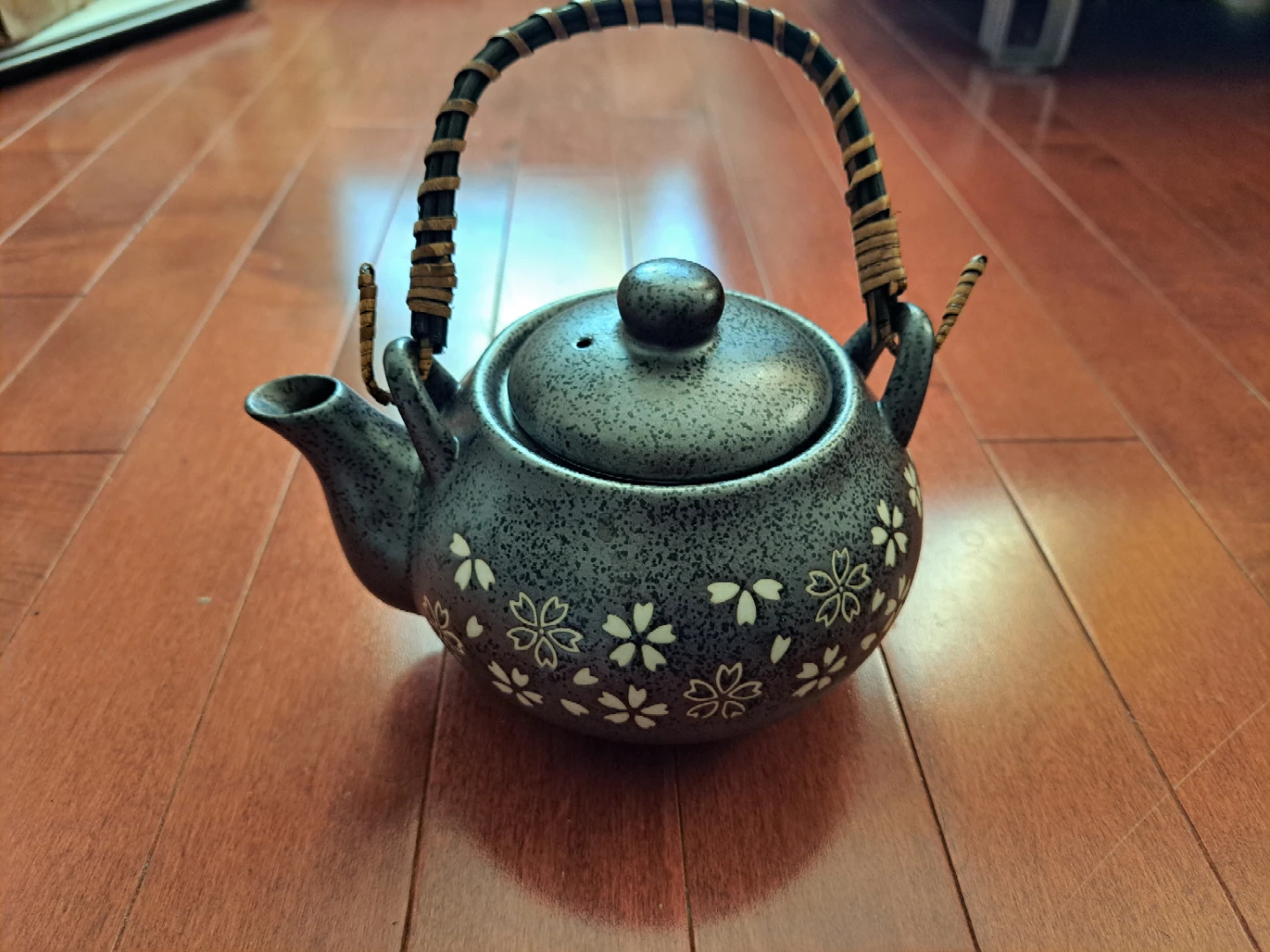 Japanese Ceramic Tea Set with Cherry Blossom Design