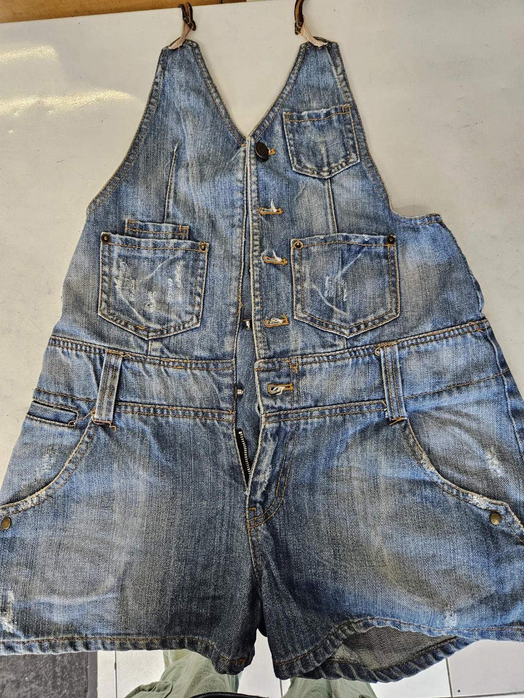 Denim Short Overalls