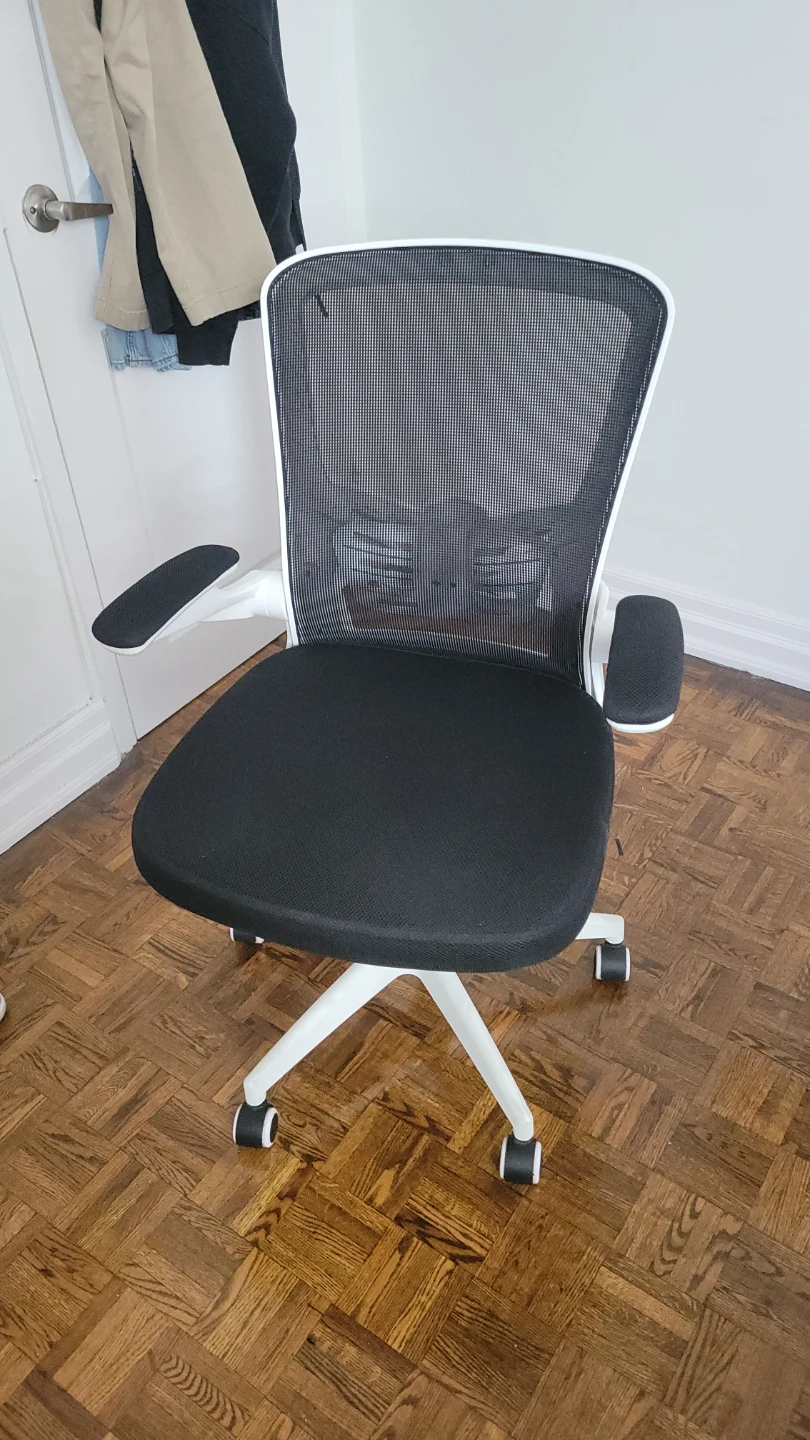 Swivel Office Chair - height adjustable, lumbar support (white) - photo 2