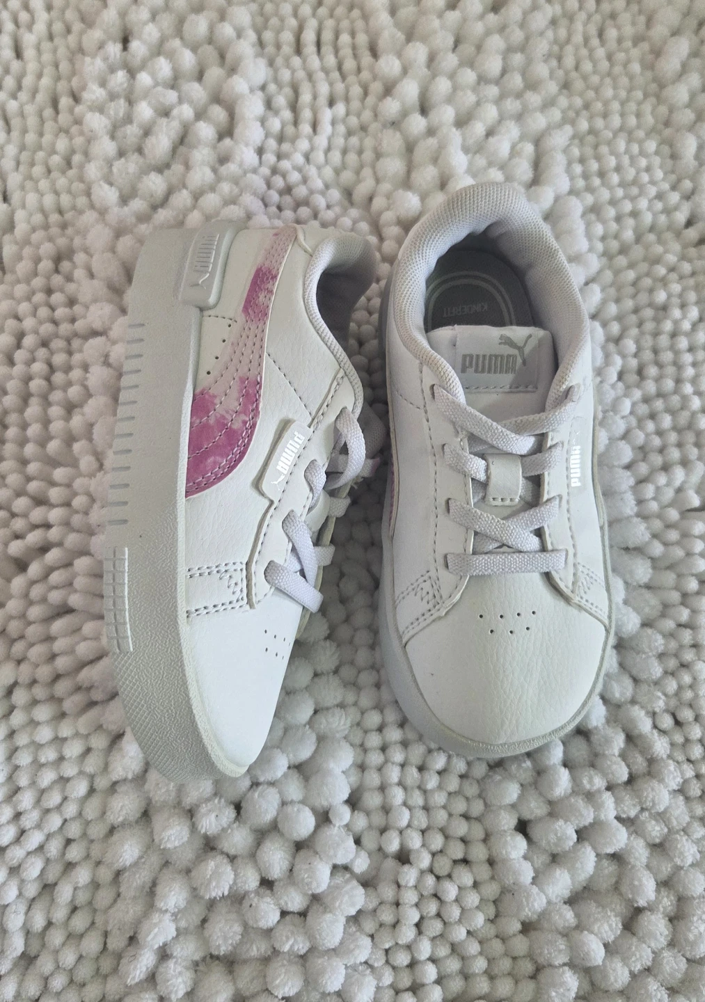 Puma Toddler White Pink Sneakers