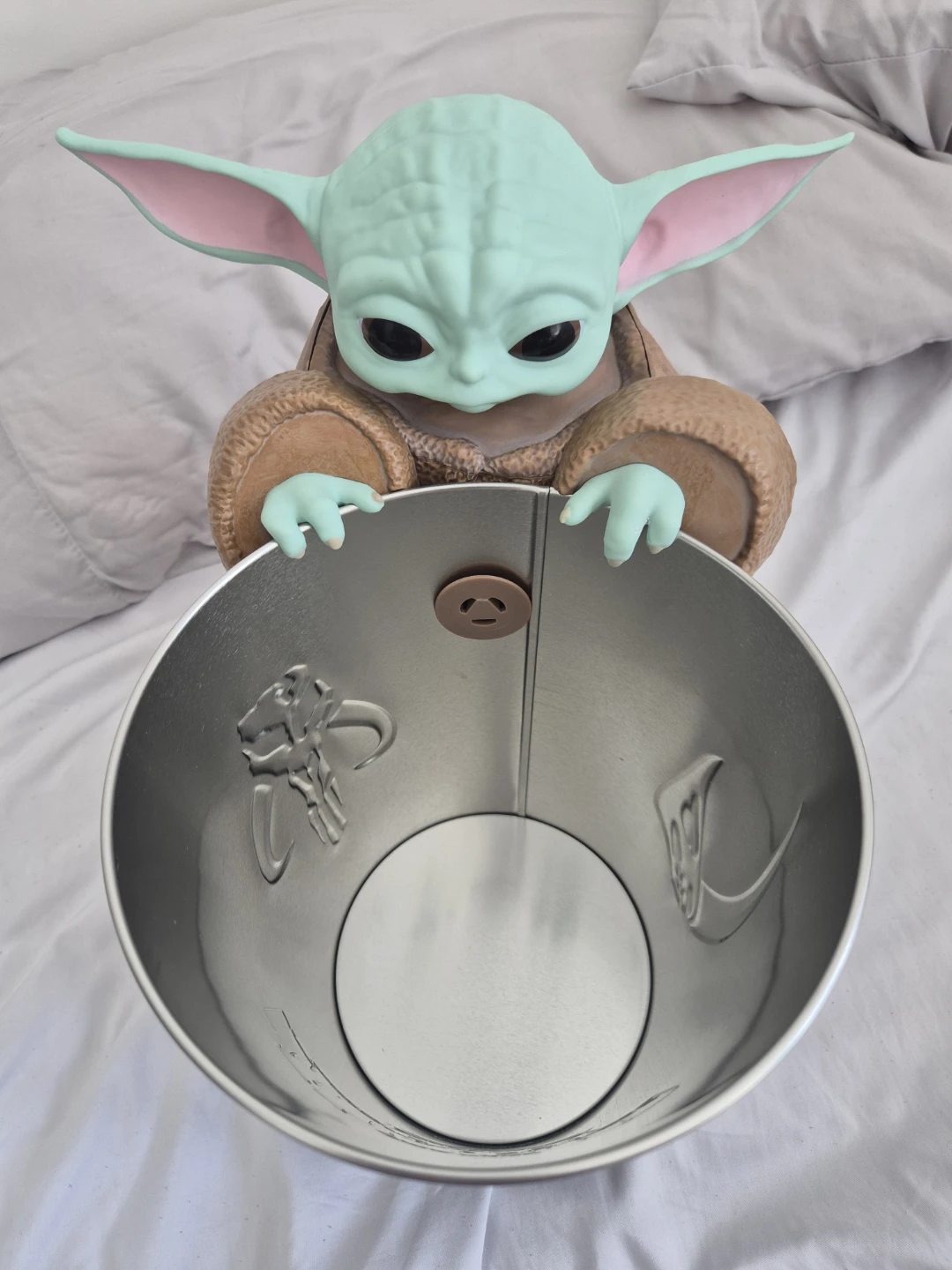 The Mandalorian and Grogu popcorn bucket