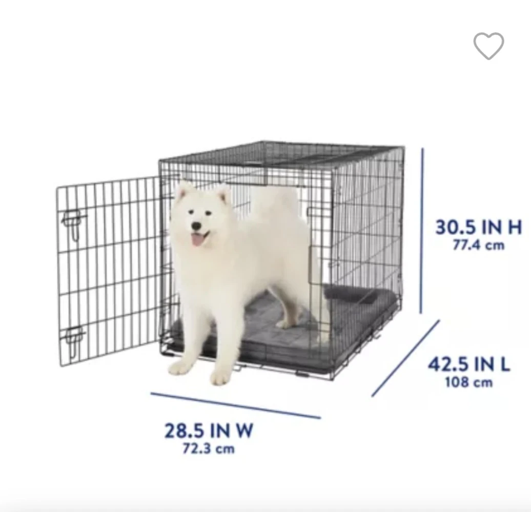 Black Metal Dog Crate - photo 3