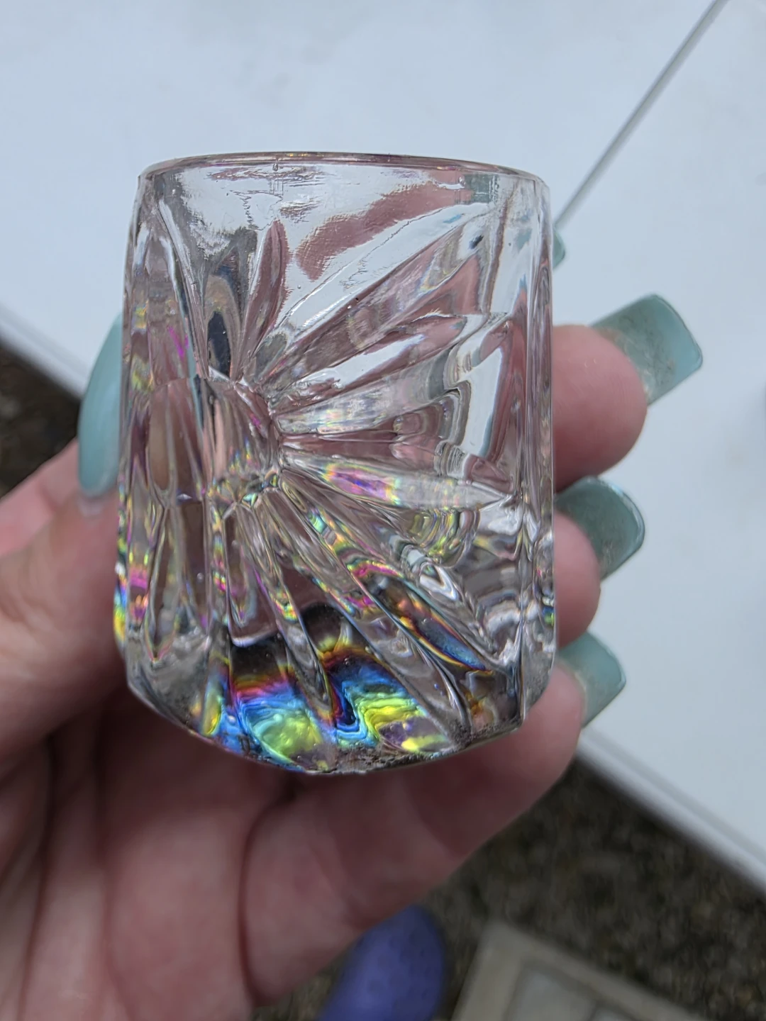 Set of 6 Iridescent Crystal Shot Glasses - photo 3