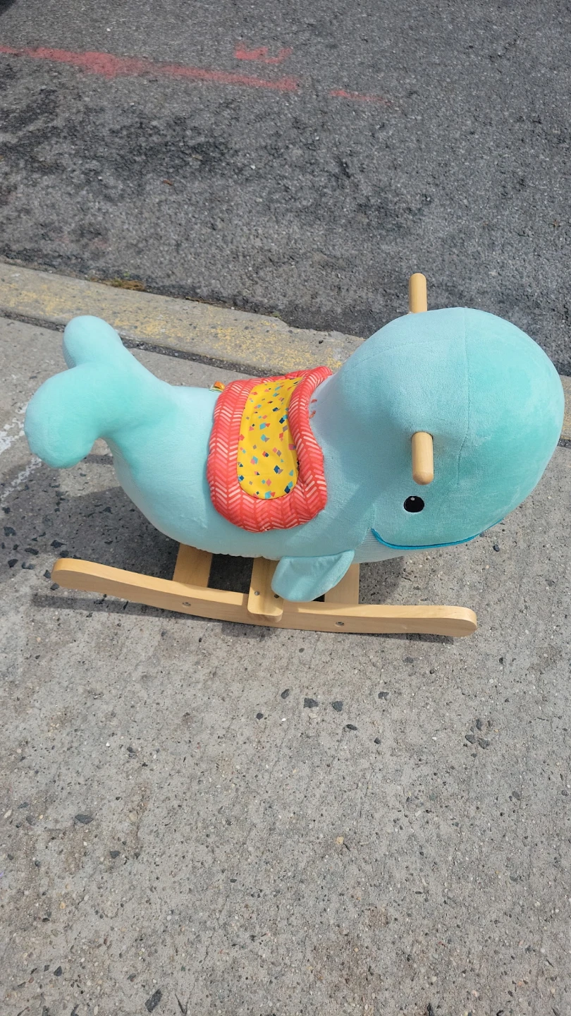 Teal whale rocking toy - photo 2