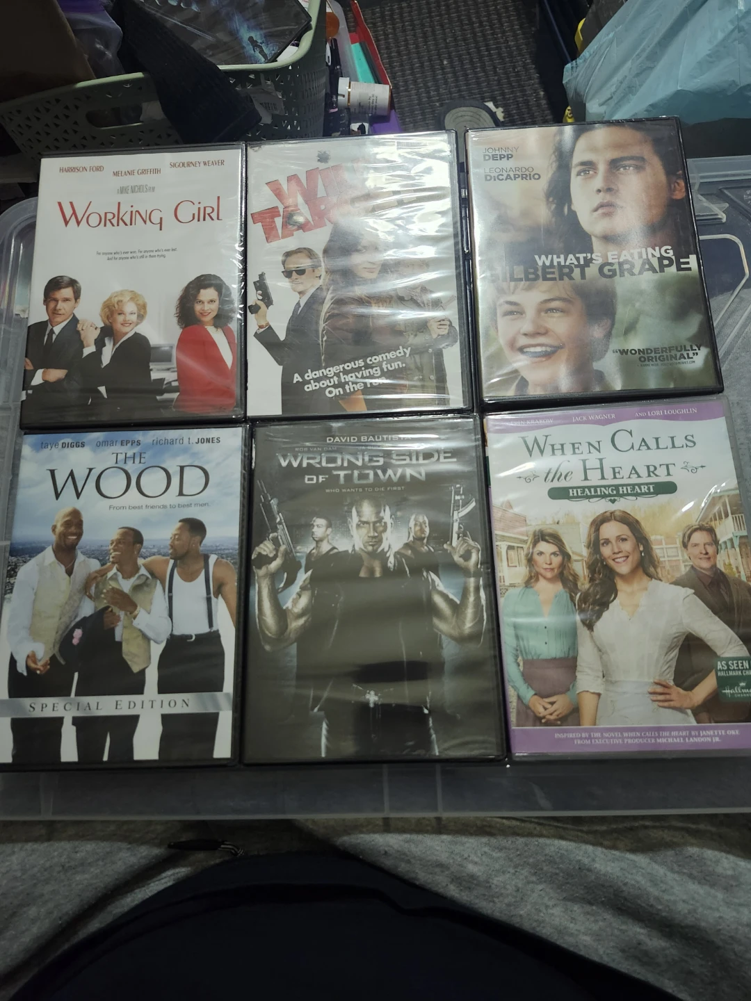 6 Assorted DVD Movies: Working Girl, Wild Target, What's Eating