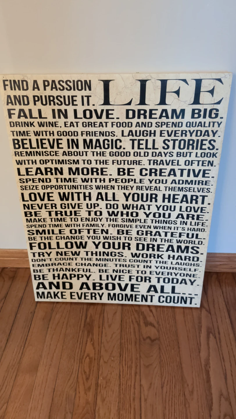 Inspirational Life Quotes Wall Art