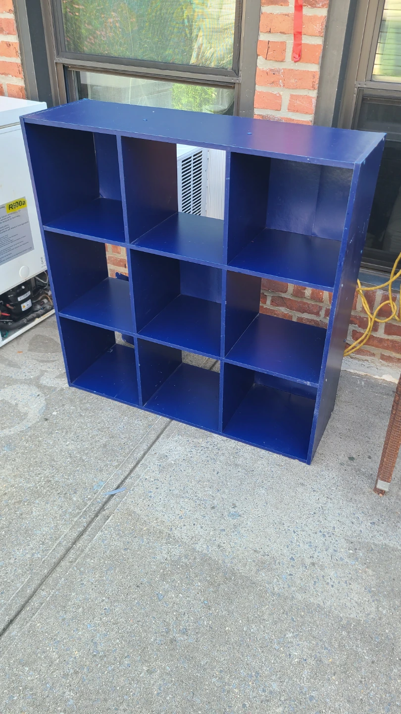 Blue 9-Cube Storage Organizer Shelf Unit - photo 4