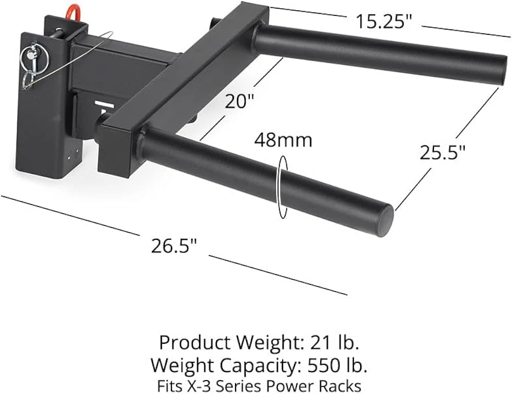 Titan Fitness Y-Dip Bar Fits X-3 Series Power Racks - photo 2