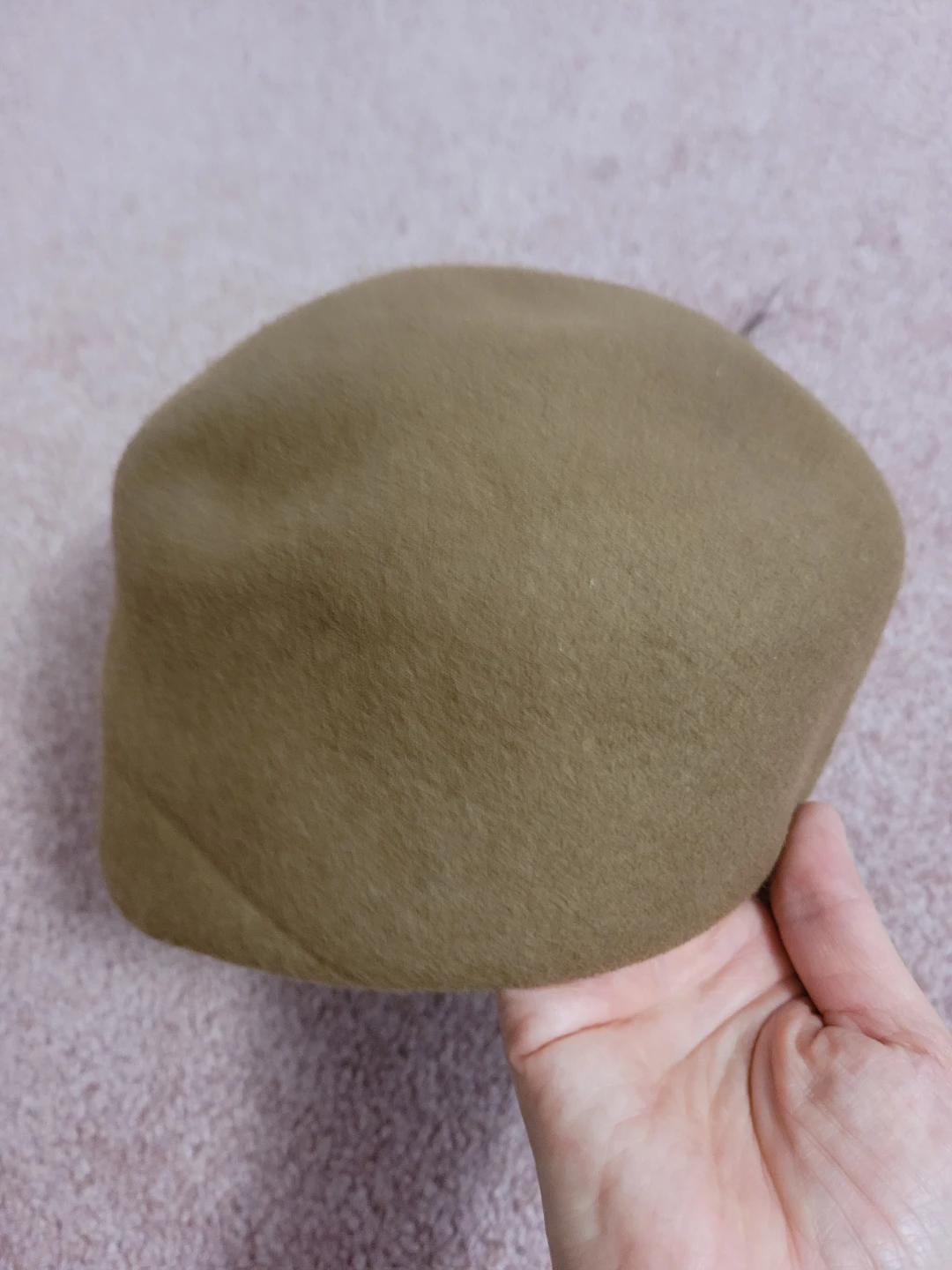 Brown 100% Wool Hat with Fur Pom-Pom and Feather - photo 4