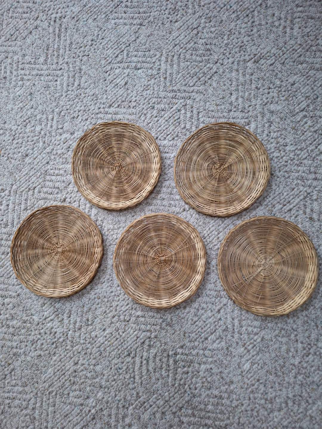 Set of 5 Wicker Paper Plate Holders - photo 2
