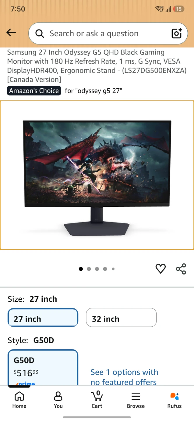 Samsung Odyssey G5 Gaming Monitor - photo 3
