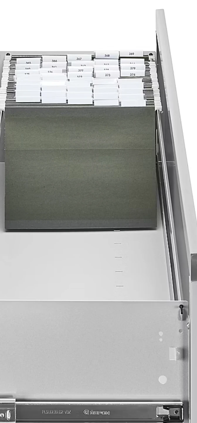 Uline 3 Drawer Lateral Filing Cabinet 36 inch white. - photo 3