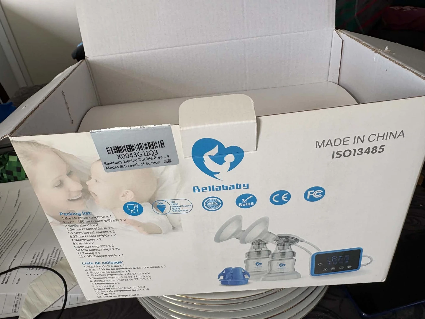 Bellababy Rechargeable Electric Breast Pump Duo - photo 2