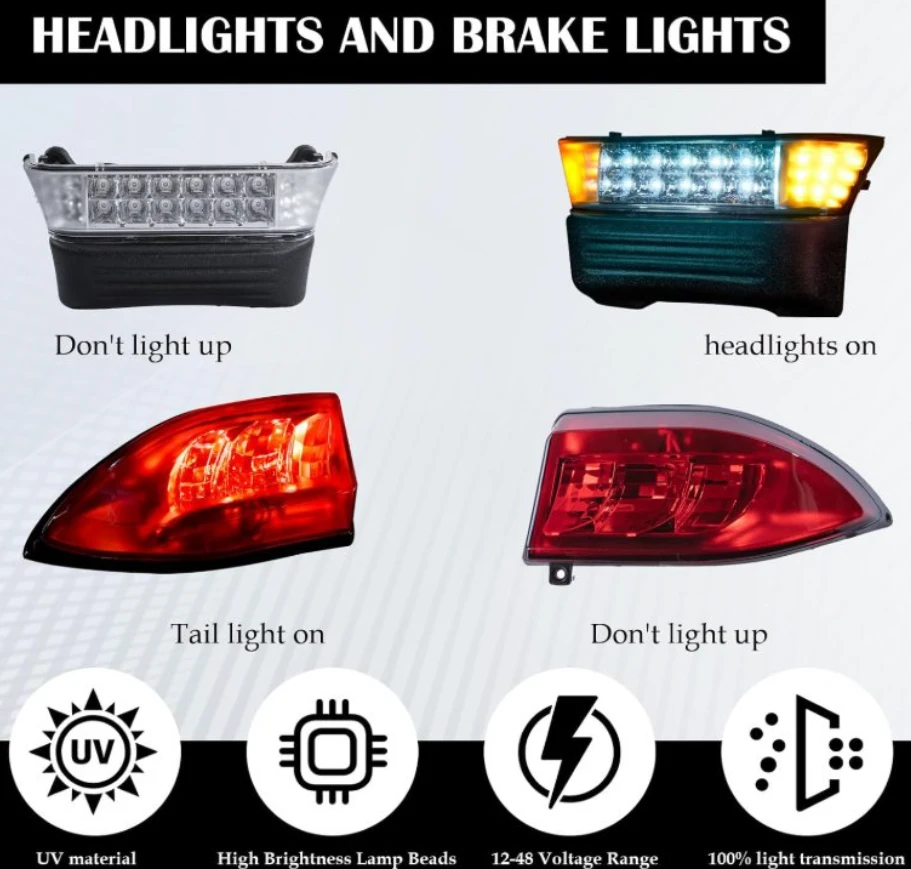 Club Car Precedent 2008+ LED Street Legal Light Kit - photo 5
