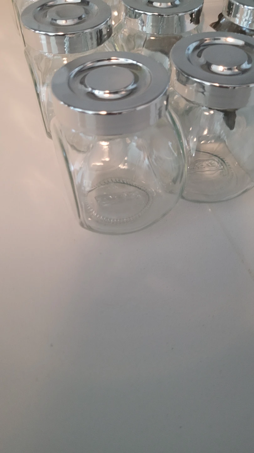 Glass jar / Spice Jar with lids (set of 12 - almost new)